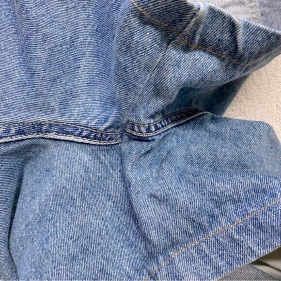 Vintage Jonny Q Blue Denim Cut Off Overall Shorts Short Alls Jean Shorts 31 - Picture 6 of 16